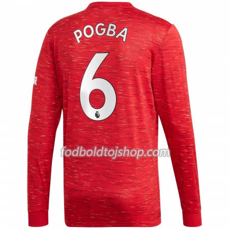 Manchester United Paul Pogba 6 Hjemmebanetrøje 2020-21 L/S